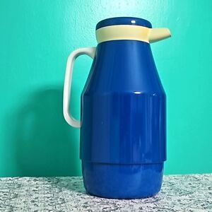Vintage Retro 70s Corning Blue Water Camping Pitcher